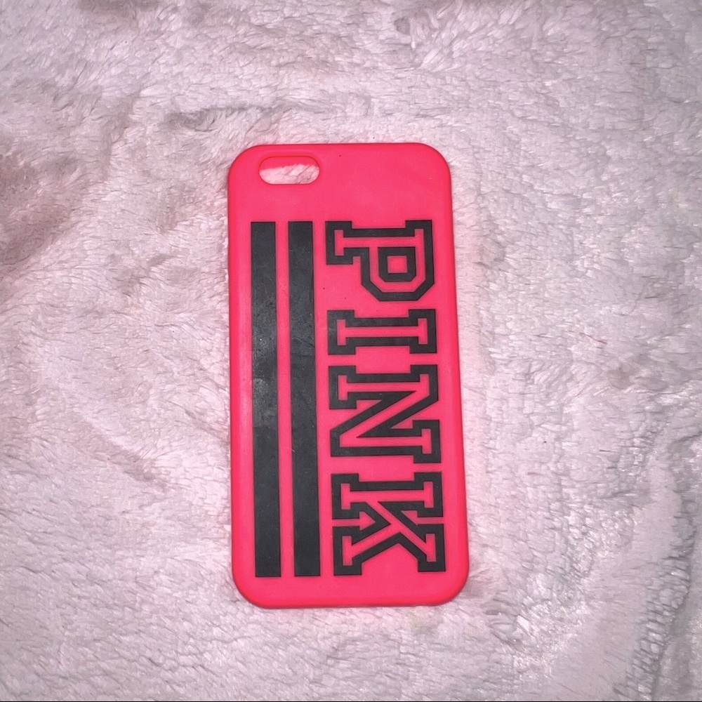 Victoria’s Secret PINK iPhone 6S phone case silicone NWOT black / pink